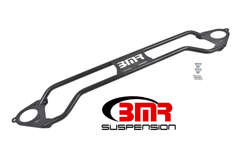 Chevrolet Camaro Strut Tower Brace - Front - BMR Suspension - Twin Tube Design - Black Hammertone - `16-`27
